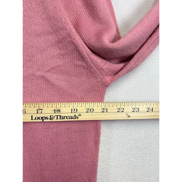 Vintage Jenny Pink Caridigan button down sweater with pockets size 1X - Picture 6 of 7